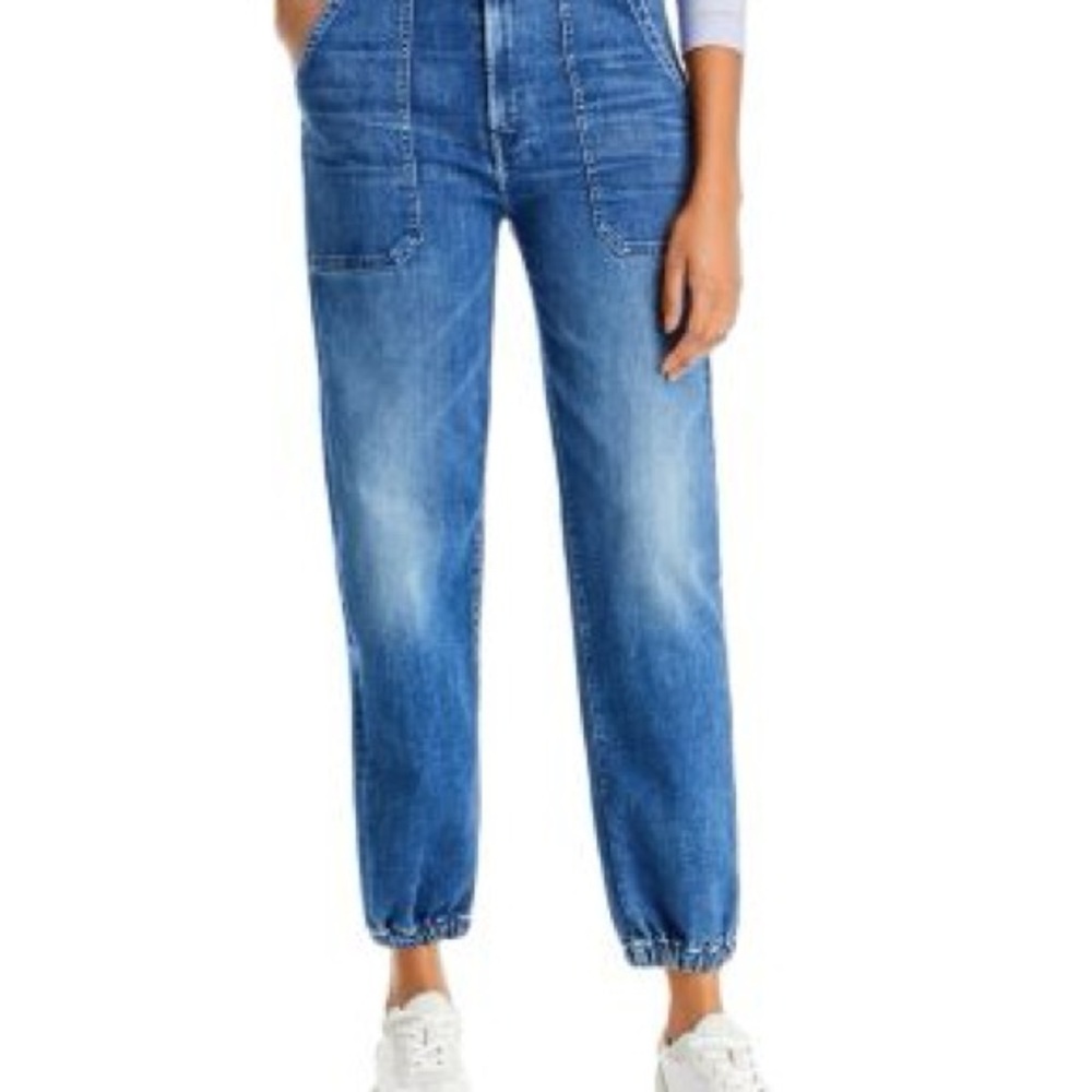 Mother The Wrapper Patch Pocket Jogger Jeans - image 1